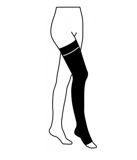 Selbsttragende Strümpfe Avicenum PHLEBO 360 AG M LONG 2D 8001 natur oben offen, mit Keder
